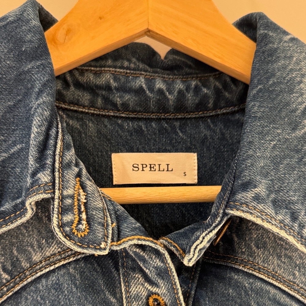 Spell Classic Blue Denim Shirt Jacket - Picture 2 of 5